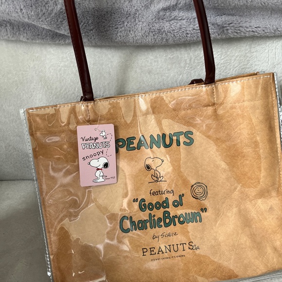 Peanuts kraft paper pvc tote bag - Picture 4 of 4